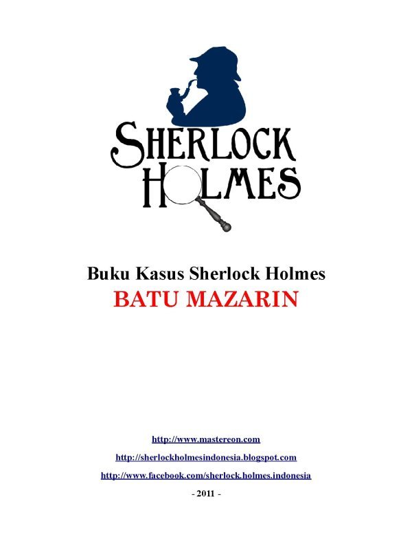 Sherlock Holmes Batu Mazarin